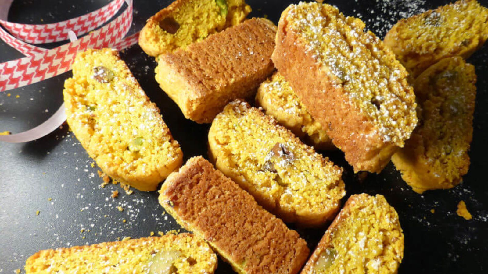 Biscotti with pistachios.