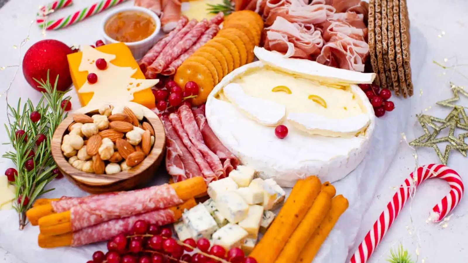 Santa claus cheese board.