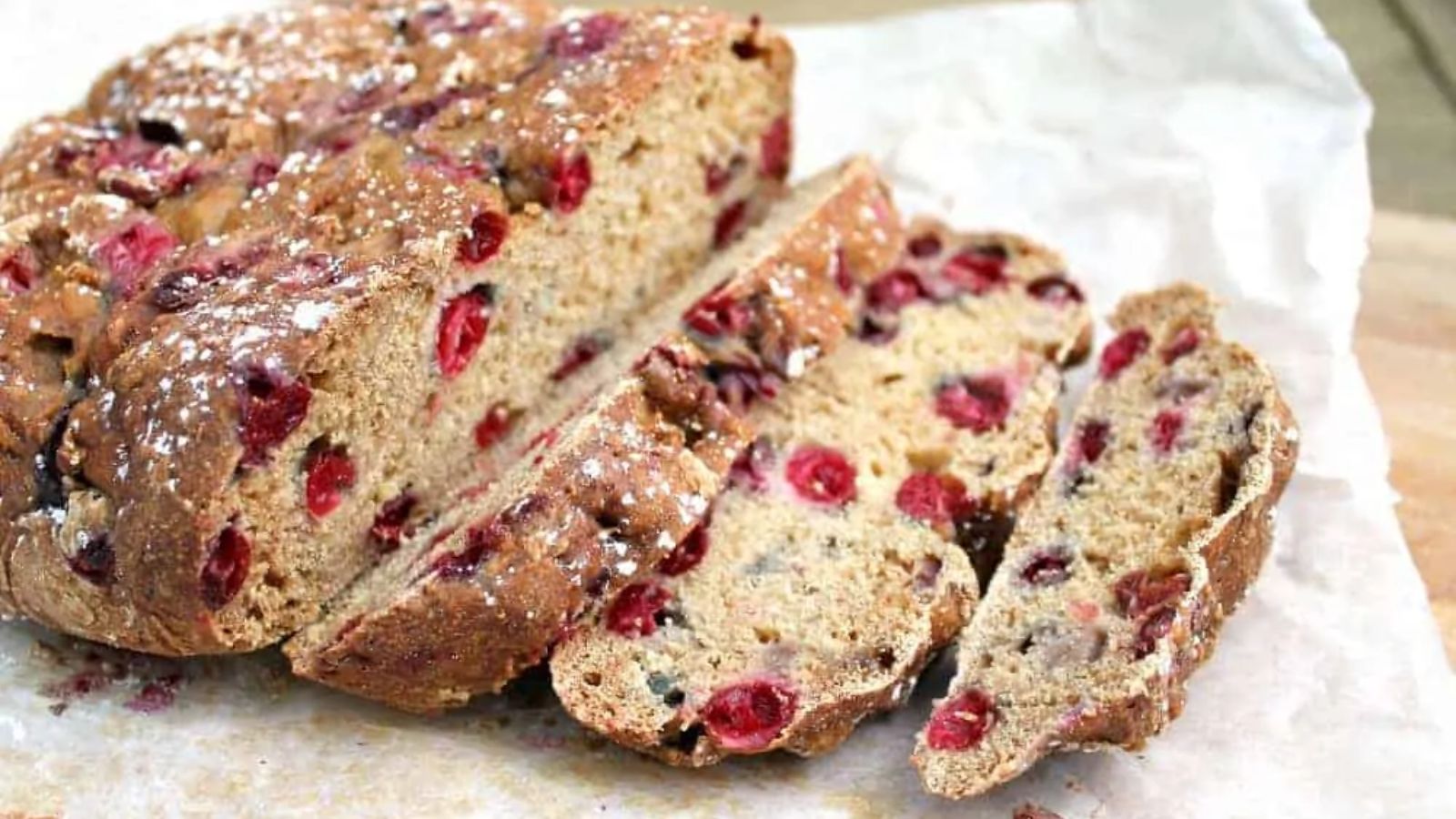 Soda bread with cranberries.