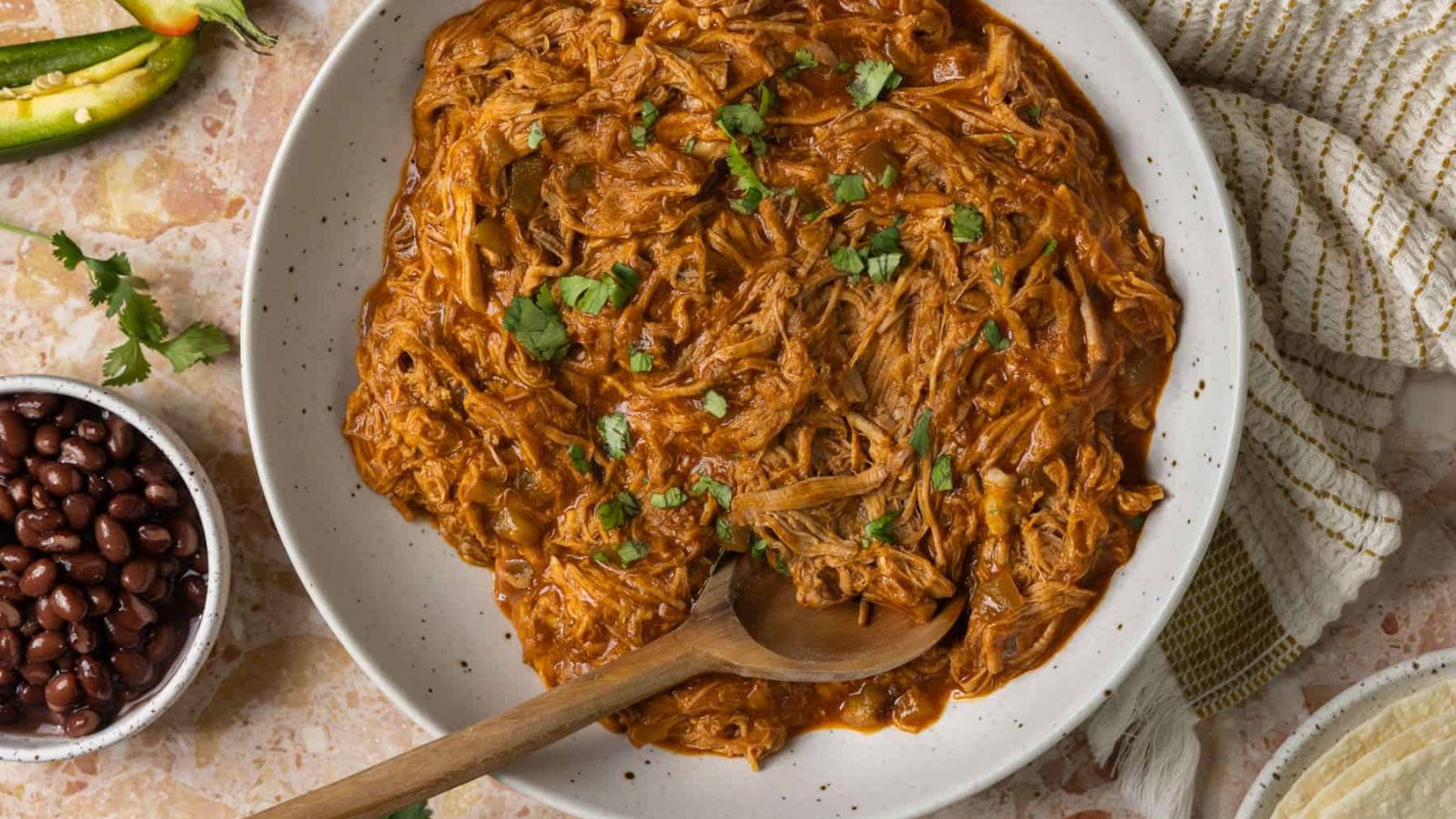 Sweet pork in a bowl.