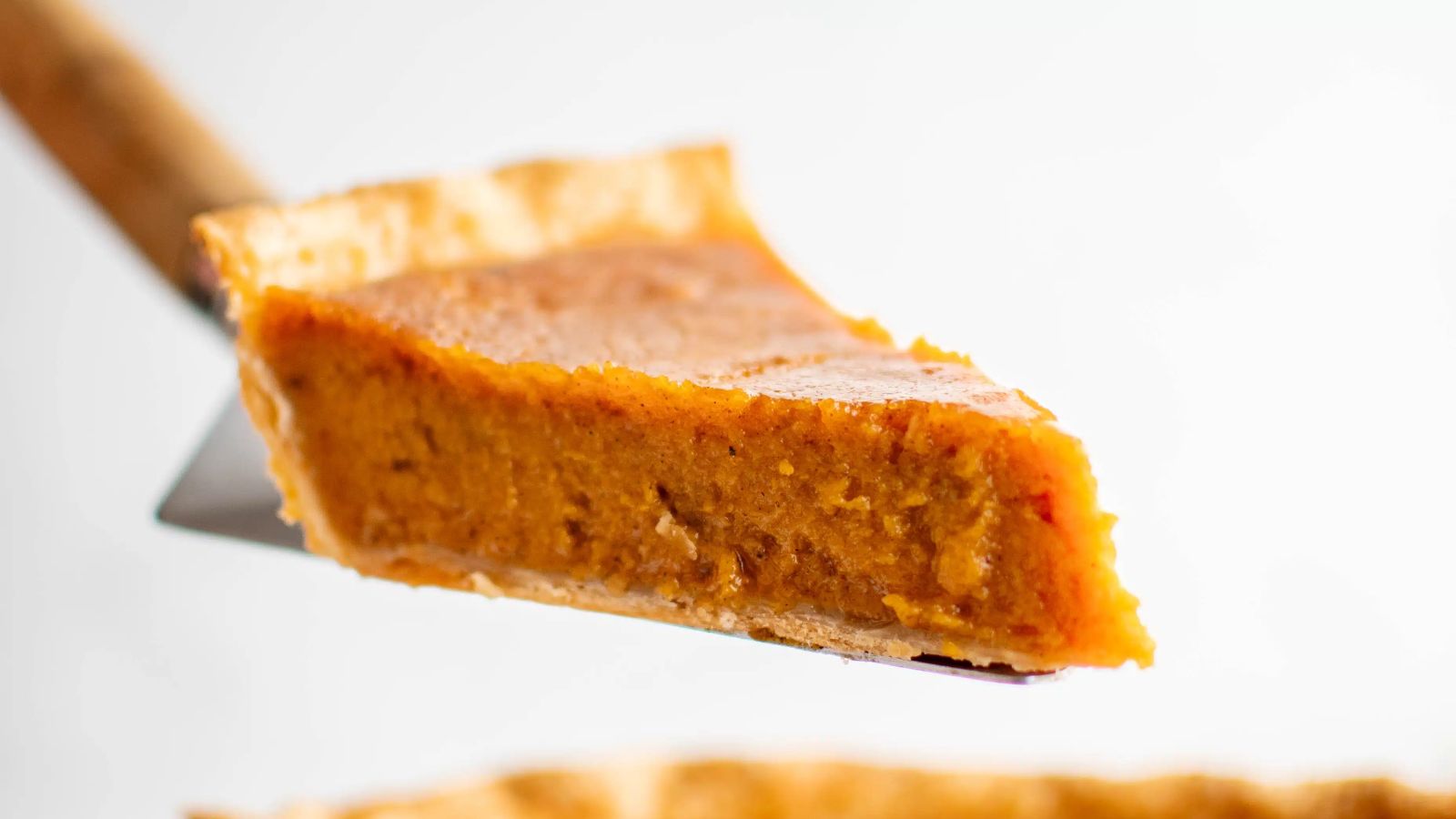 A slice of sweet potato pie.