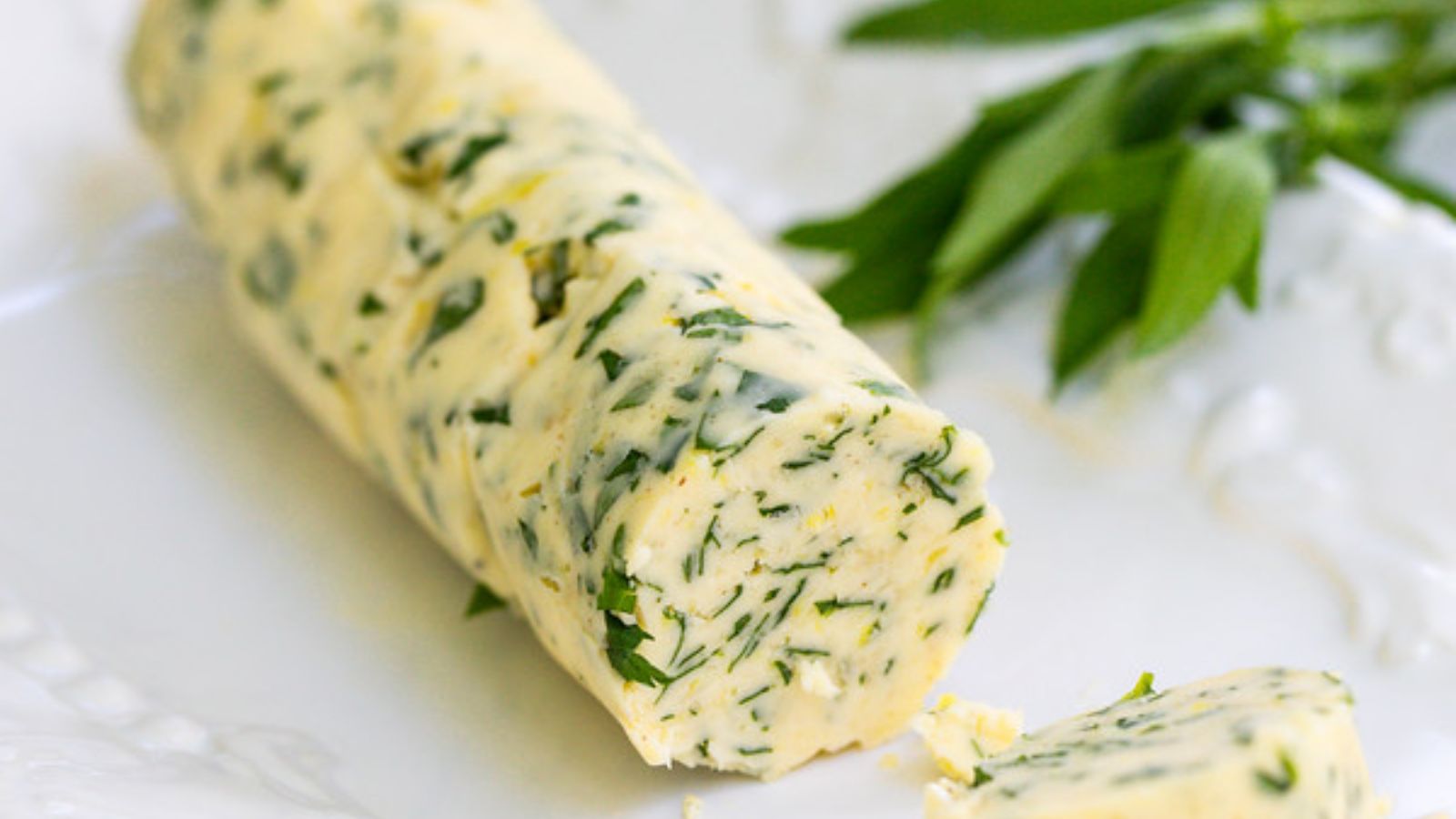 Butter with herbs.