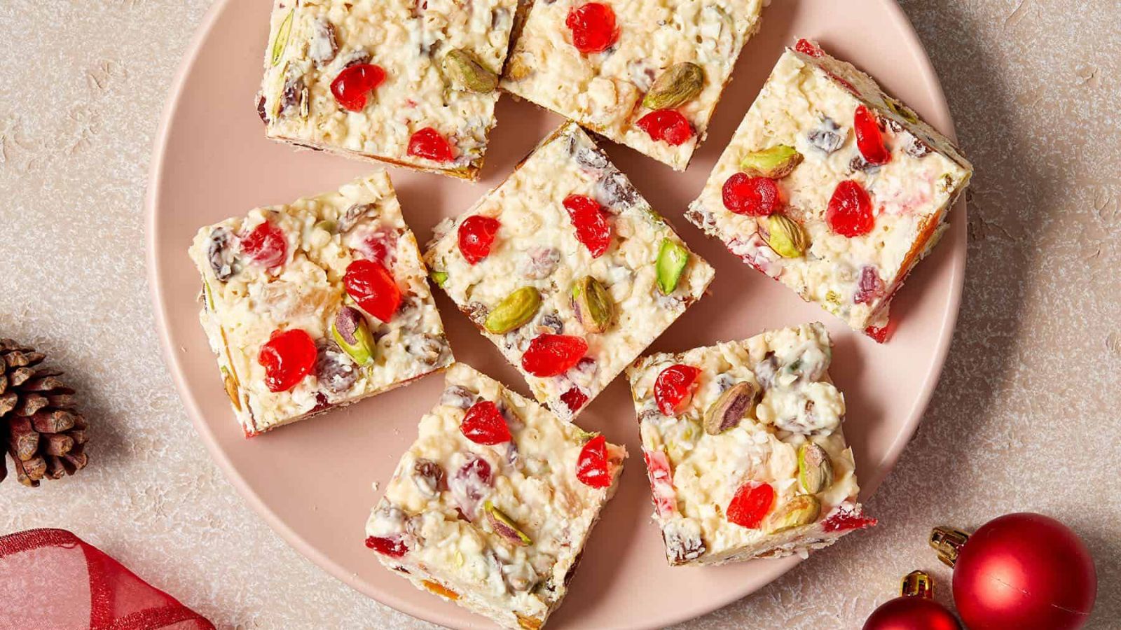 Sweet bars with with toppings.
