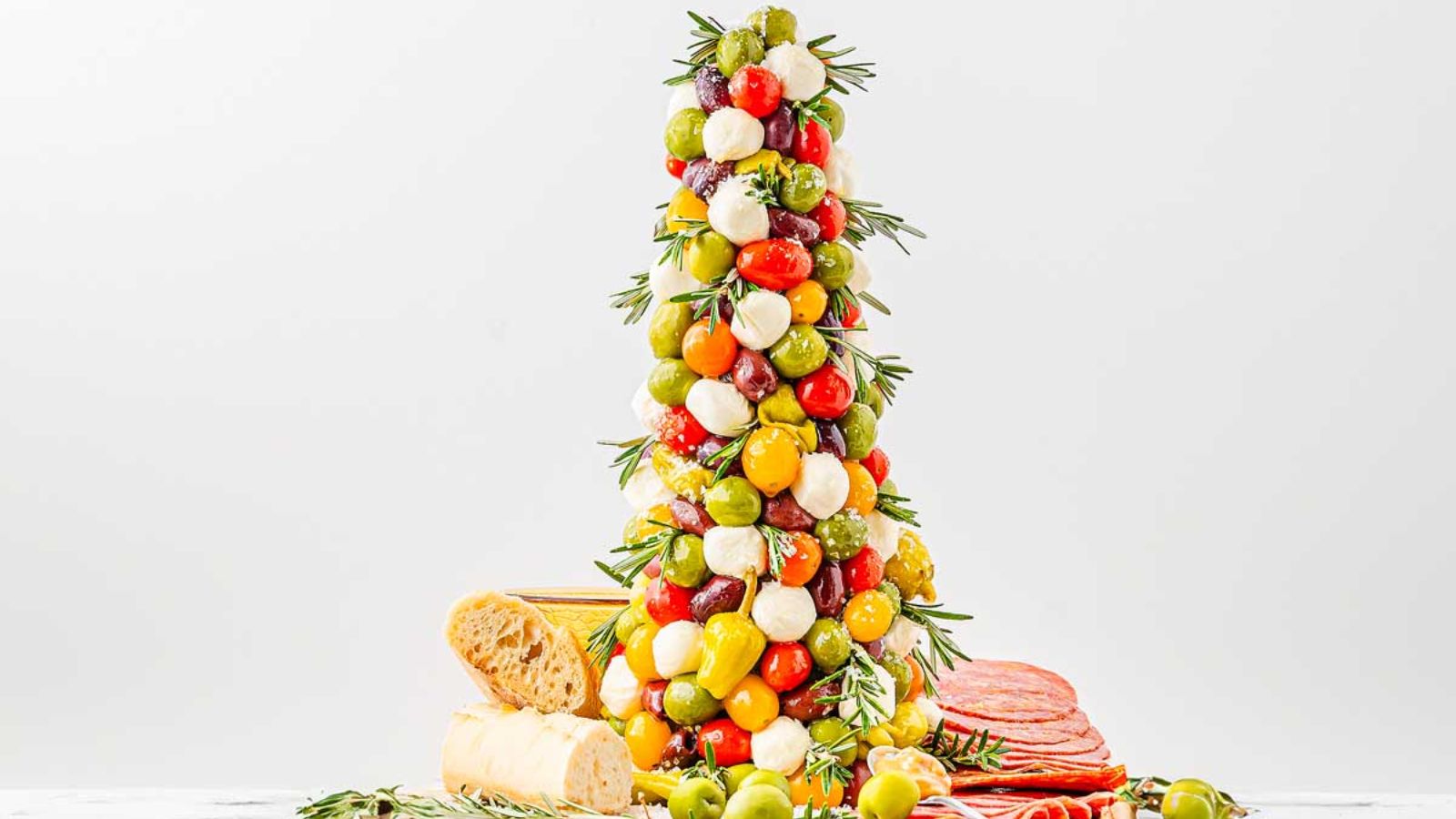 Antipasto christmas tree.