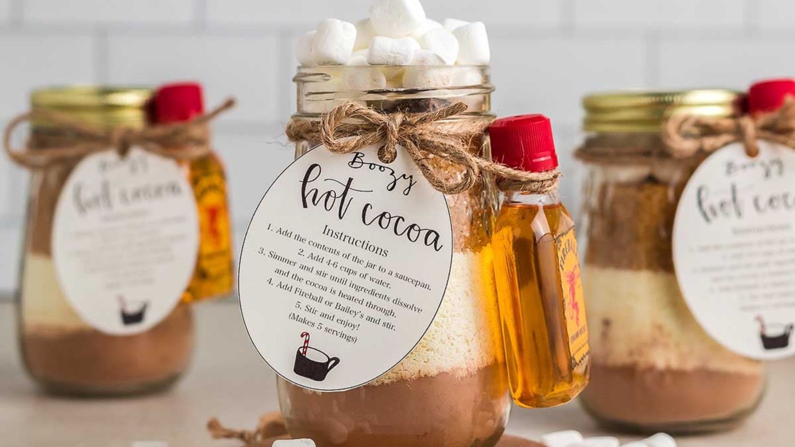 Hot chocolate gift in jars.