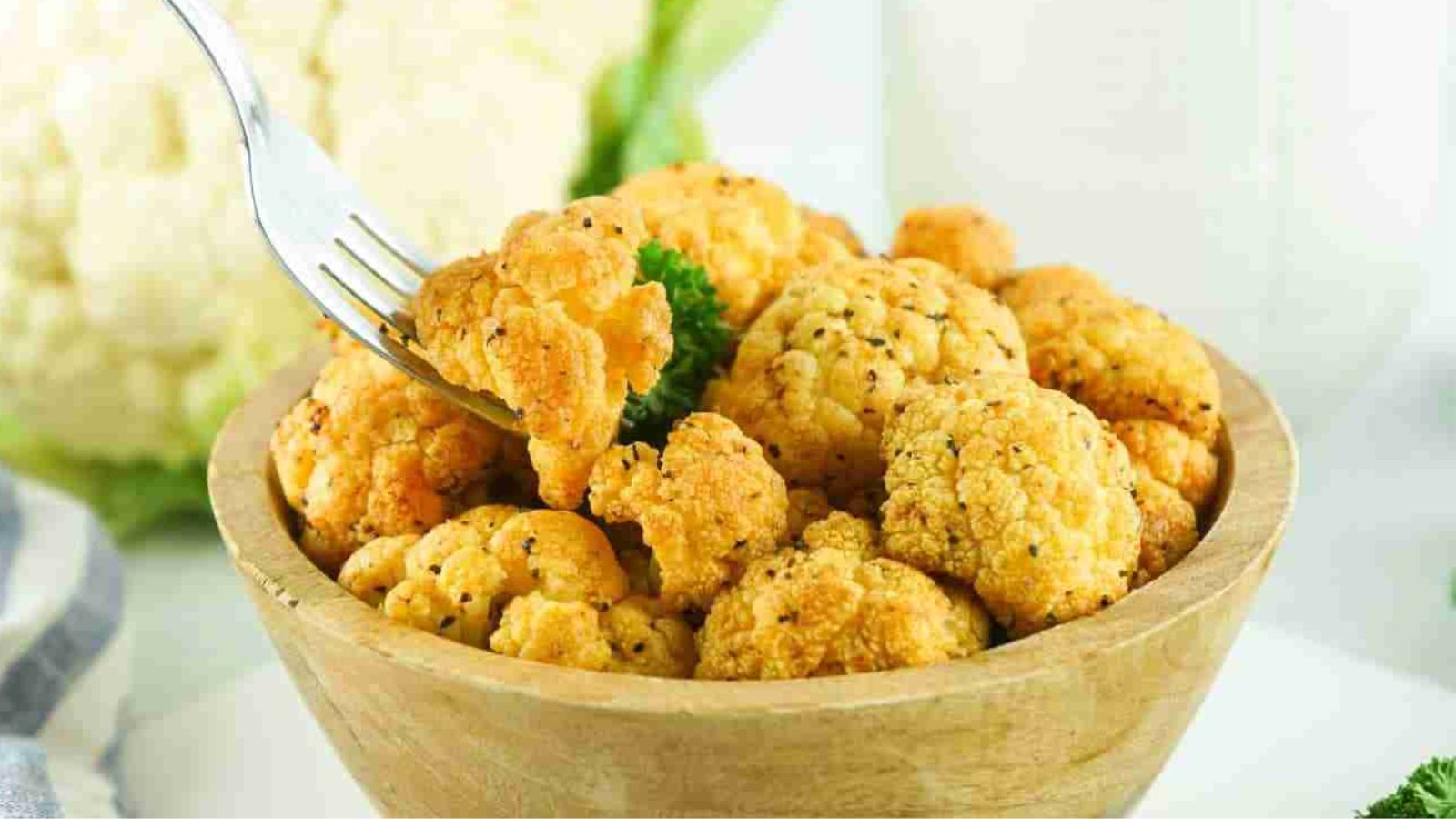 Fried cauliflower in a bowl.