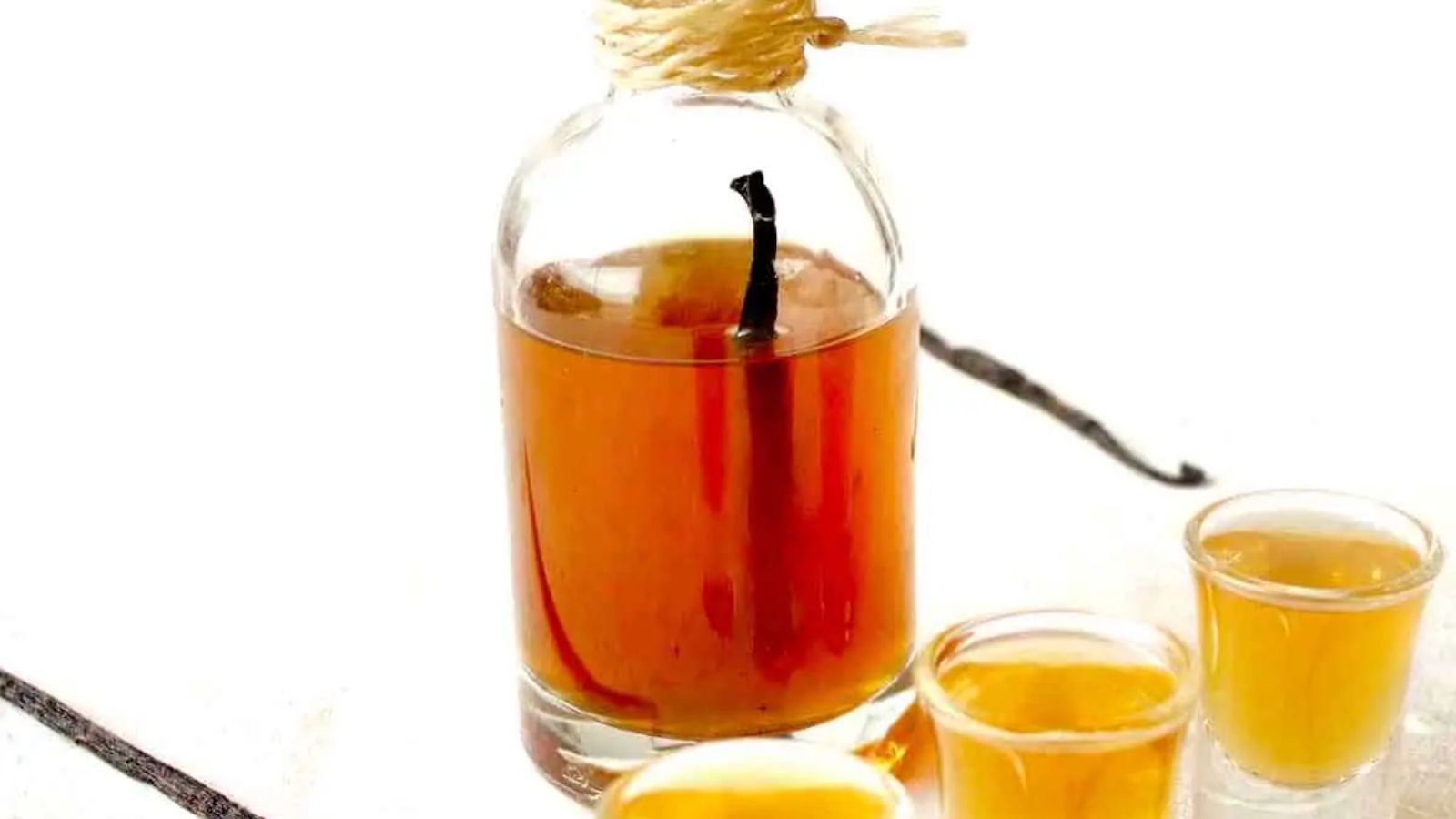 Vanilla liquer in a bottle.