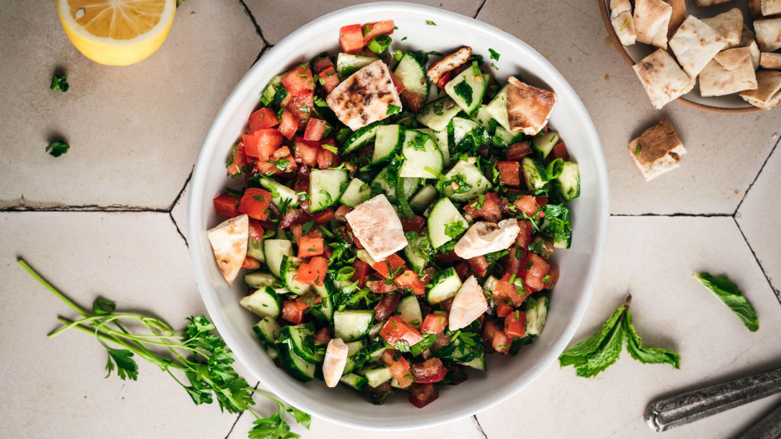 Cucumber and tomato salad 