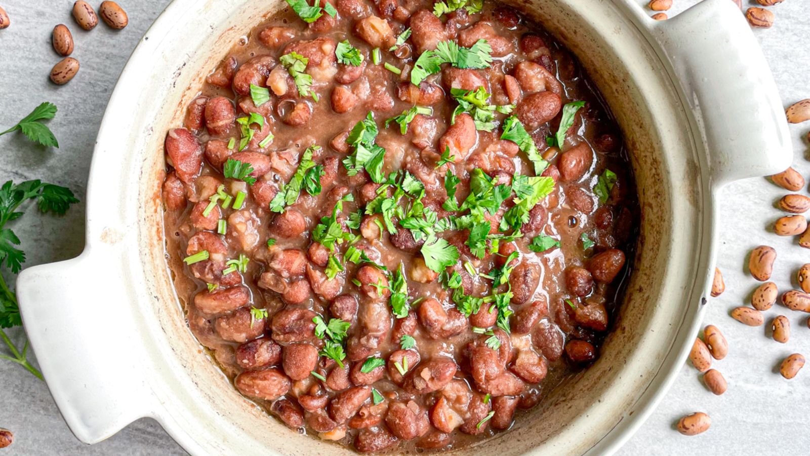 Mexican beans in a bowl.
