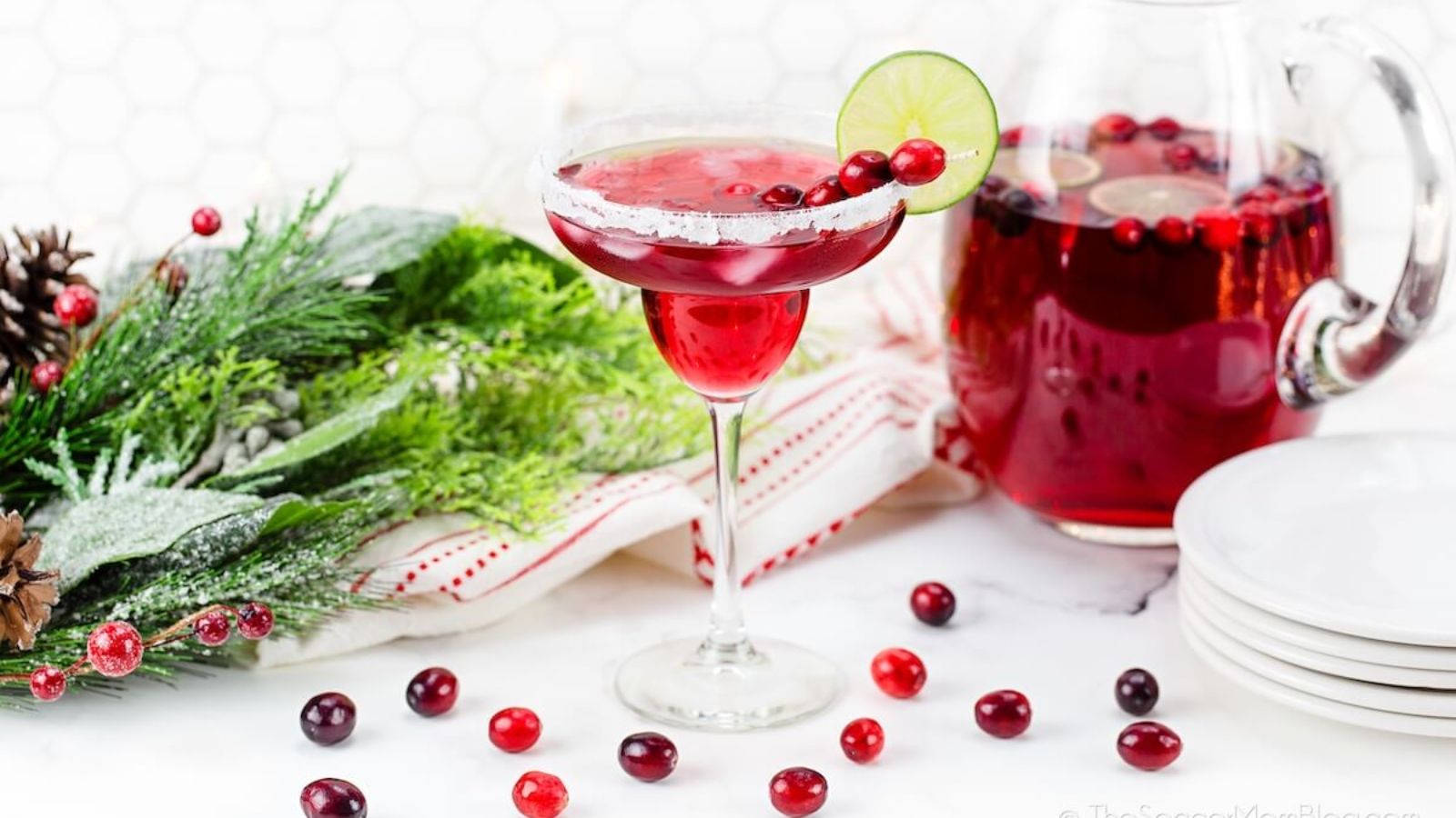 Margarita with cranberries.