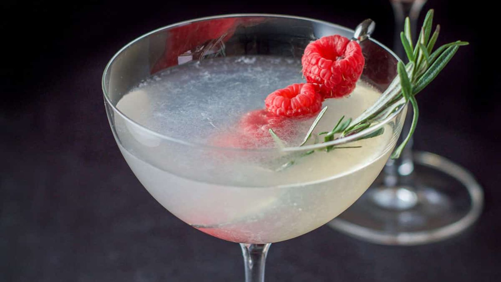 Mistletoe martini in a glass.