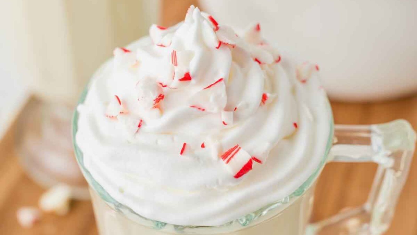 White chocolate with peppermint.