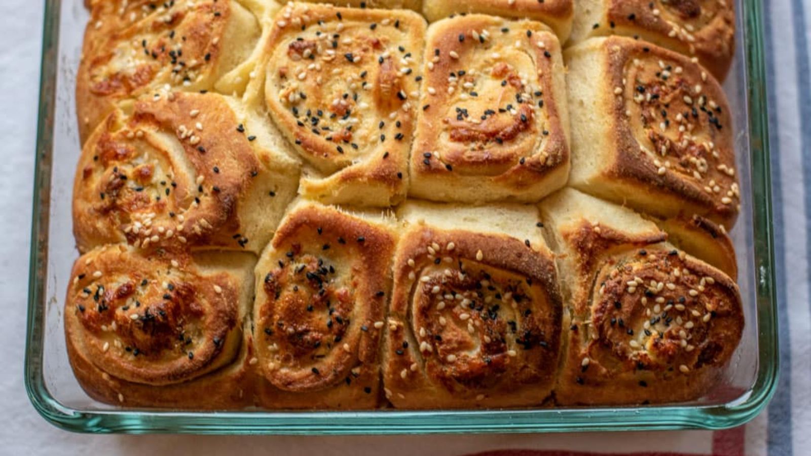Christmas bread on a glass tray.