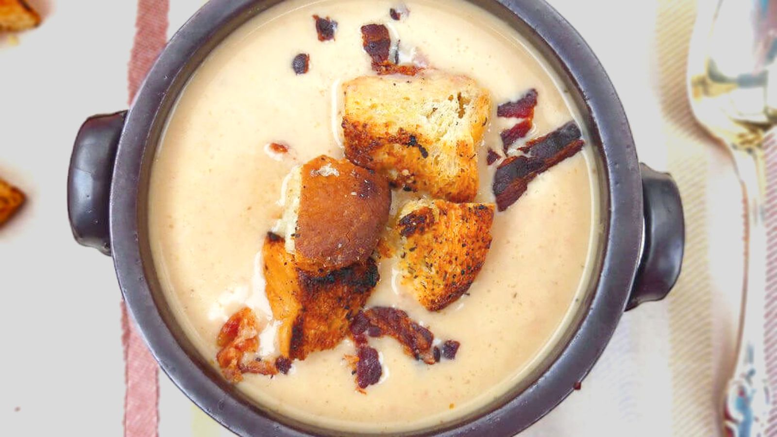 Cauliflower and red pepper soup.