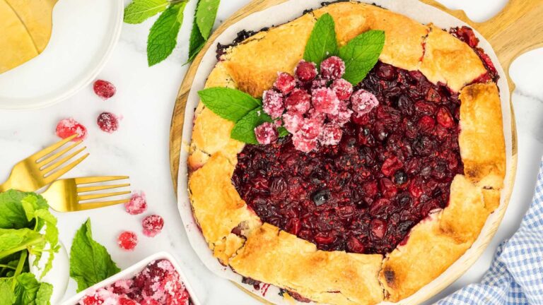 Cranberry galette top shot.