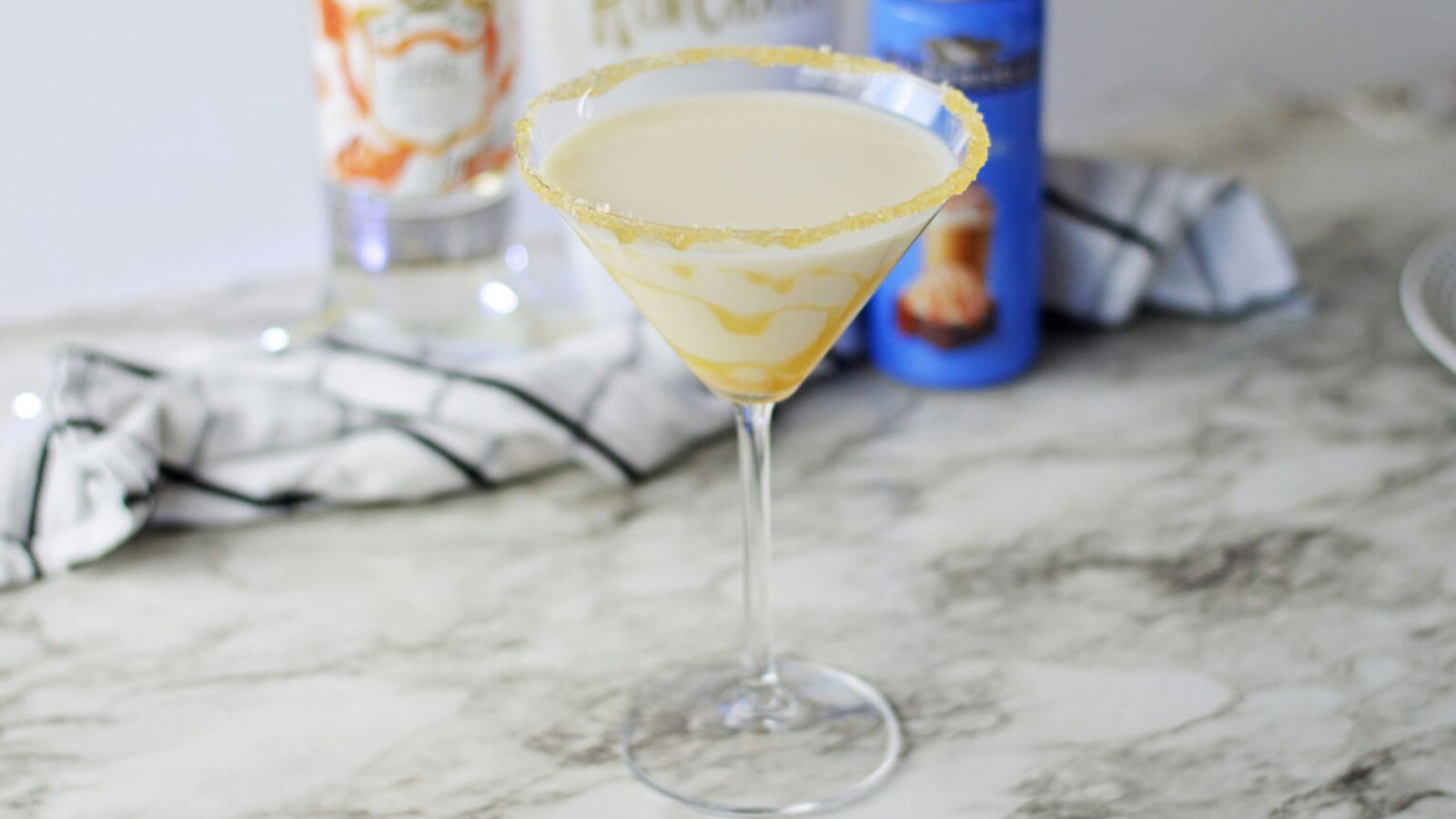 Martini with caramel.