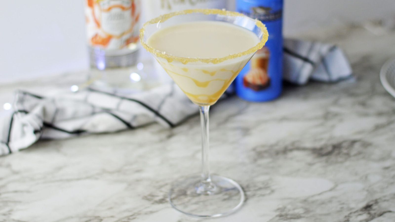 Cocktail in a glass of martini.