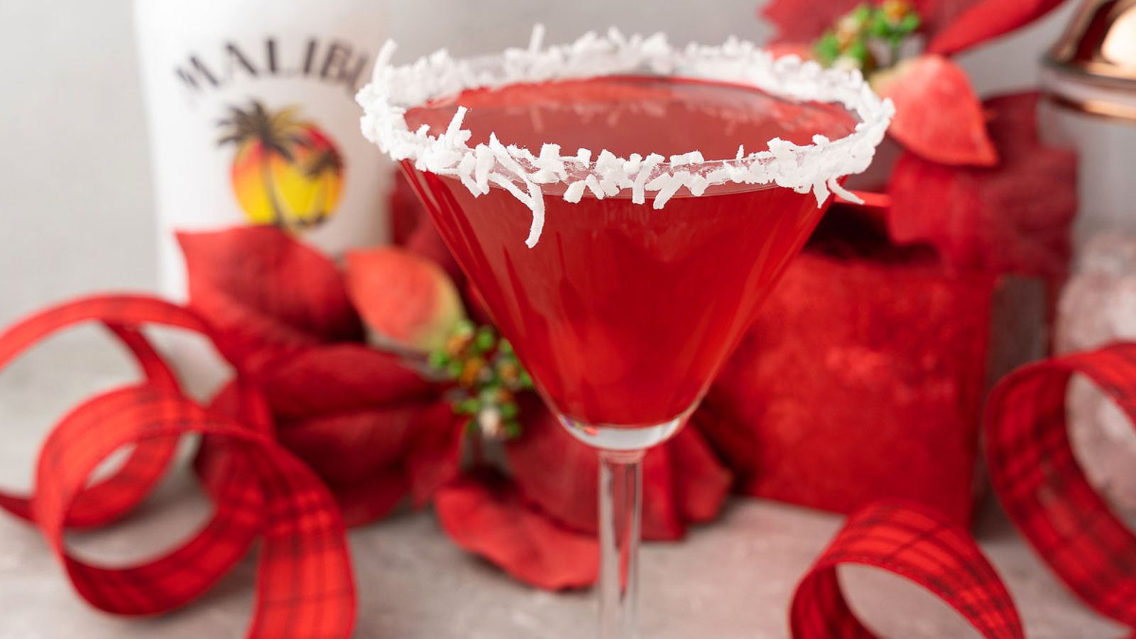 Rum cocktail with coconut.