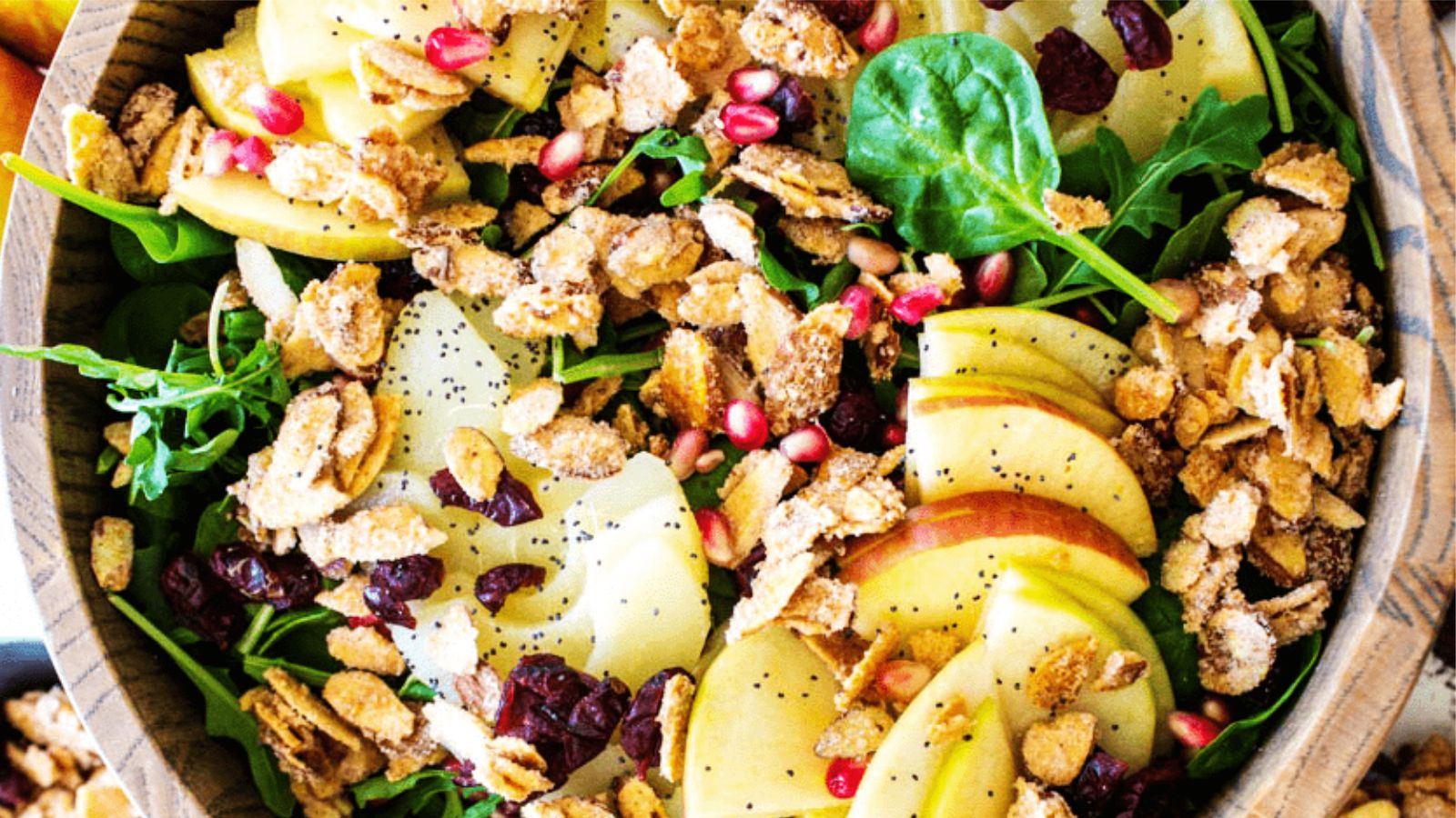 Spinach salad in a bowl.