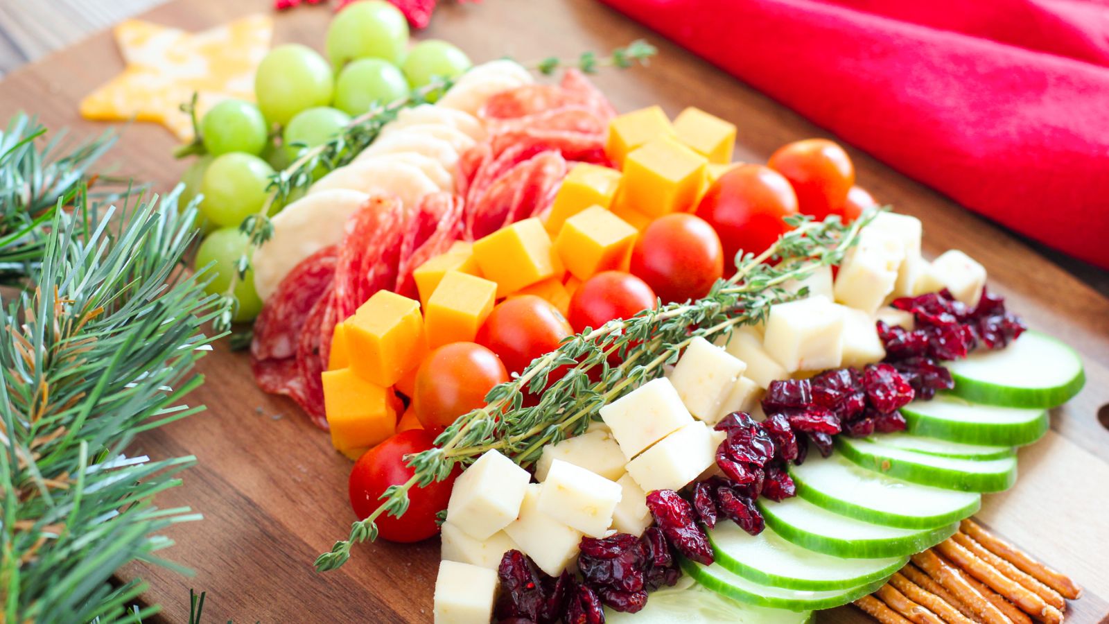 Christmas tree charcuterie board.