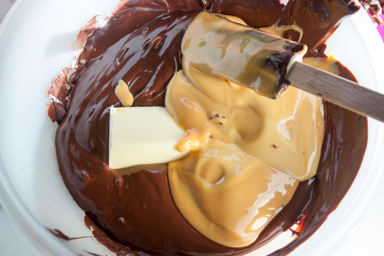 Butter and condensed milk added.