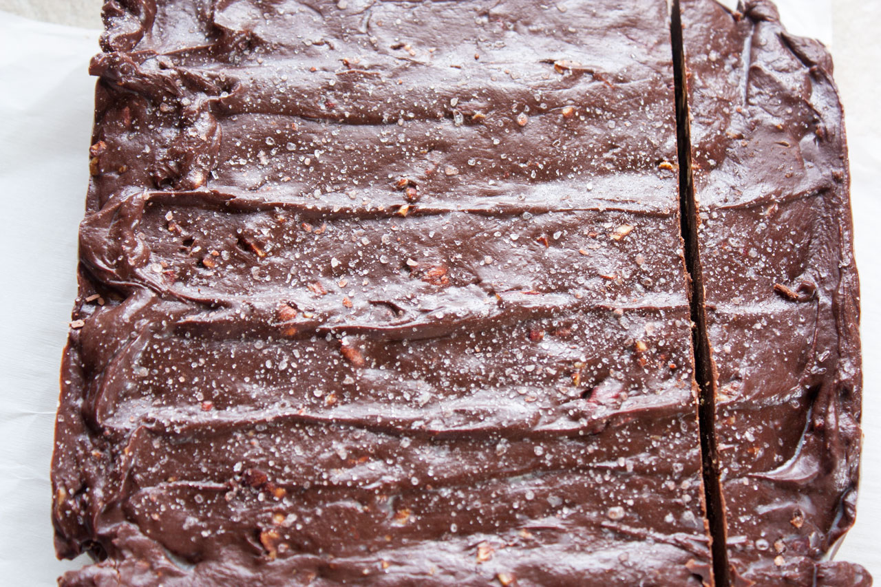 Fudge in an 8x8 baking pan.