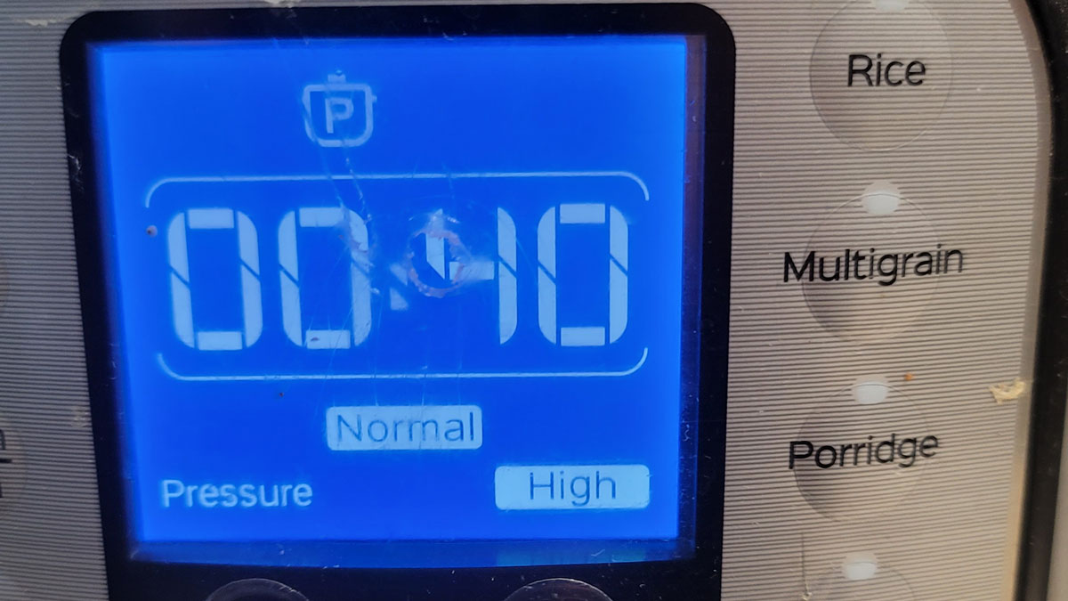 40 minute timer on the Instant pot.