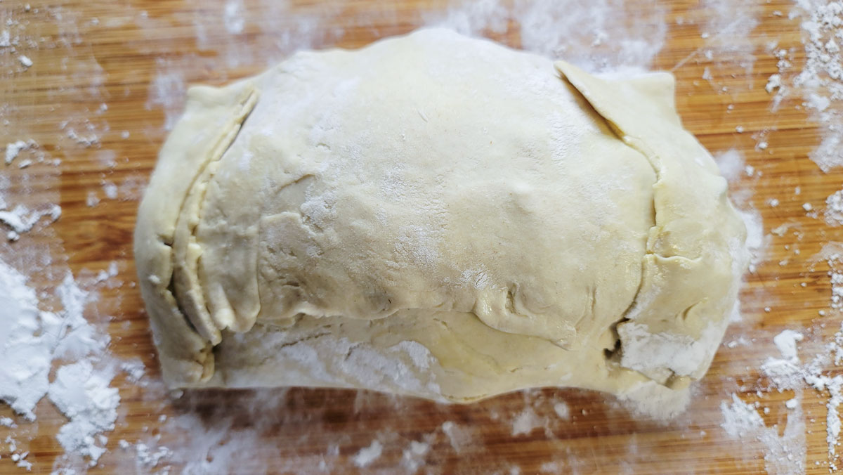 Wrapped puff pastry.