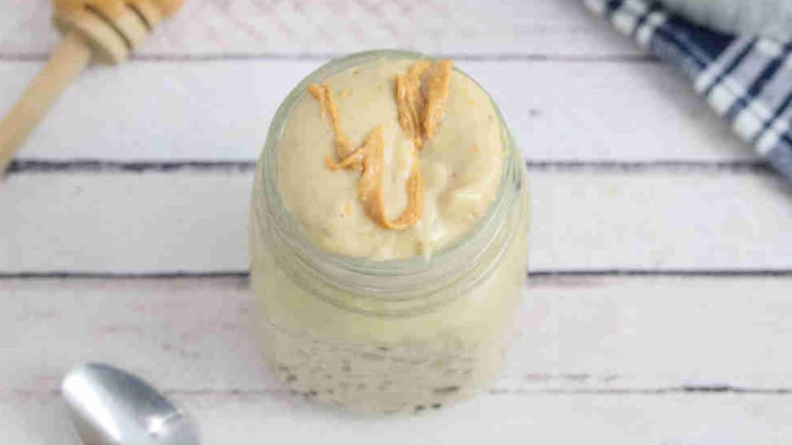 Banana pudding in a jar.