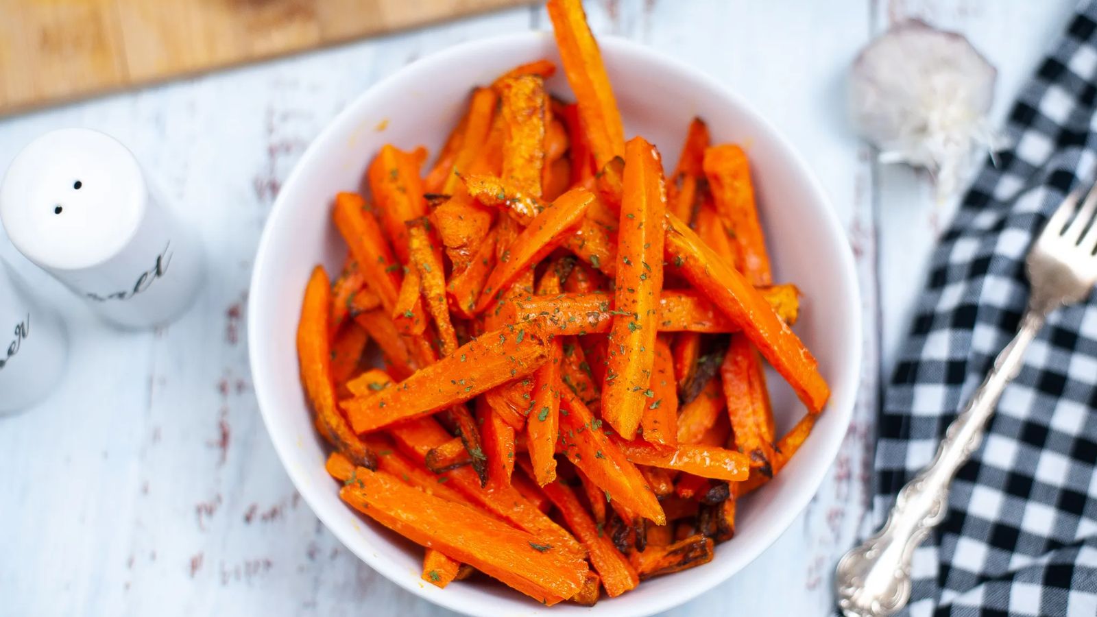 Carrot fries in a bowl.