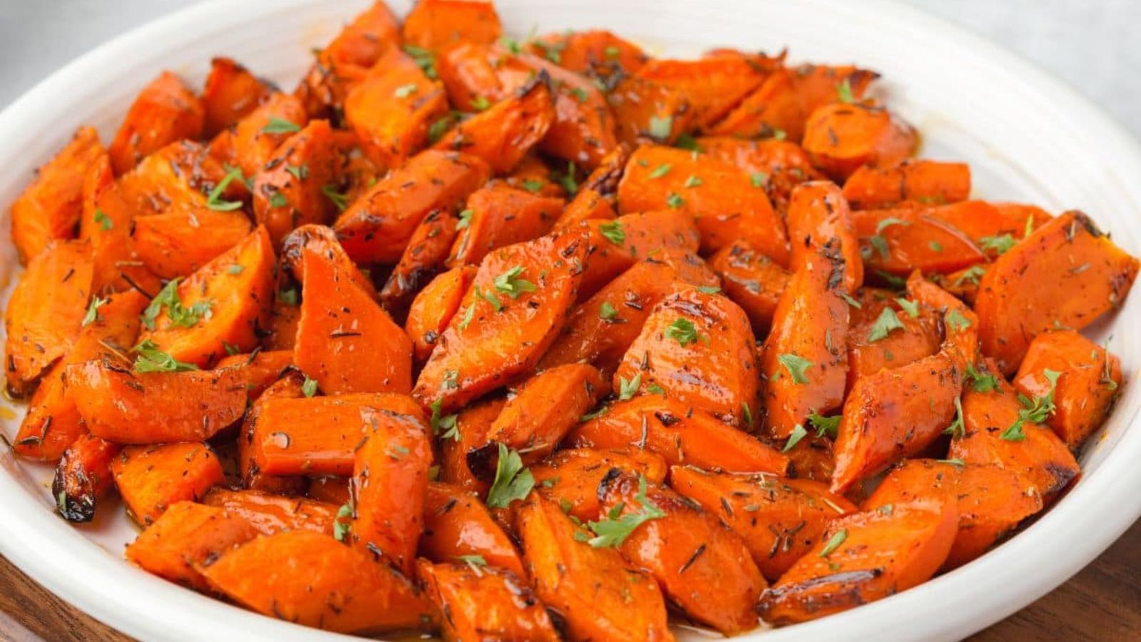 Air fried carrots in a bowl.