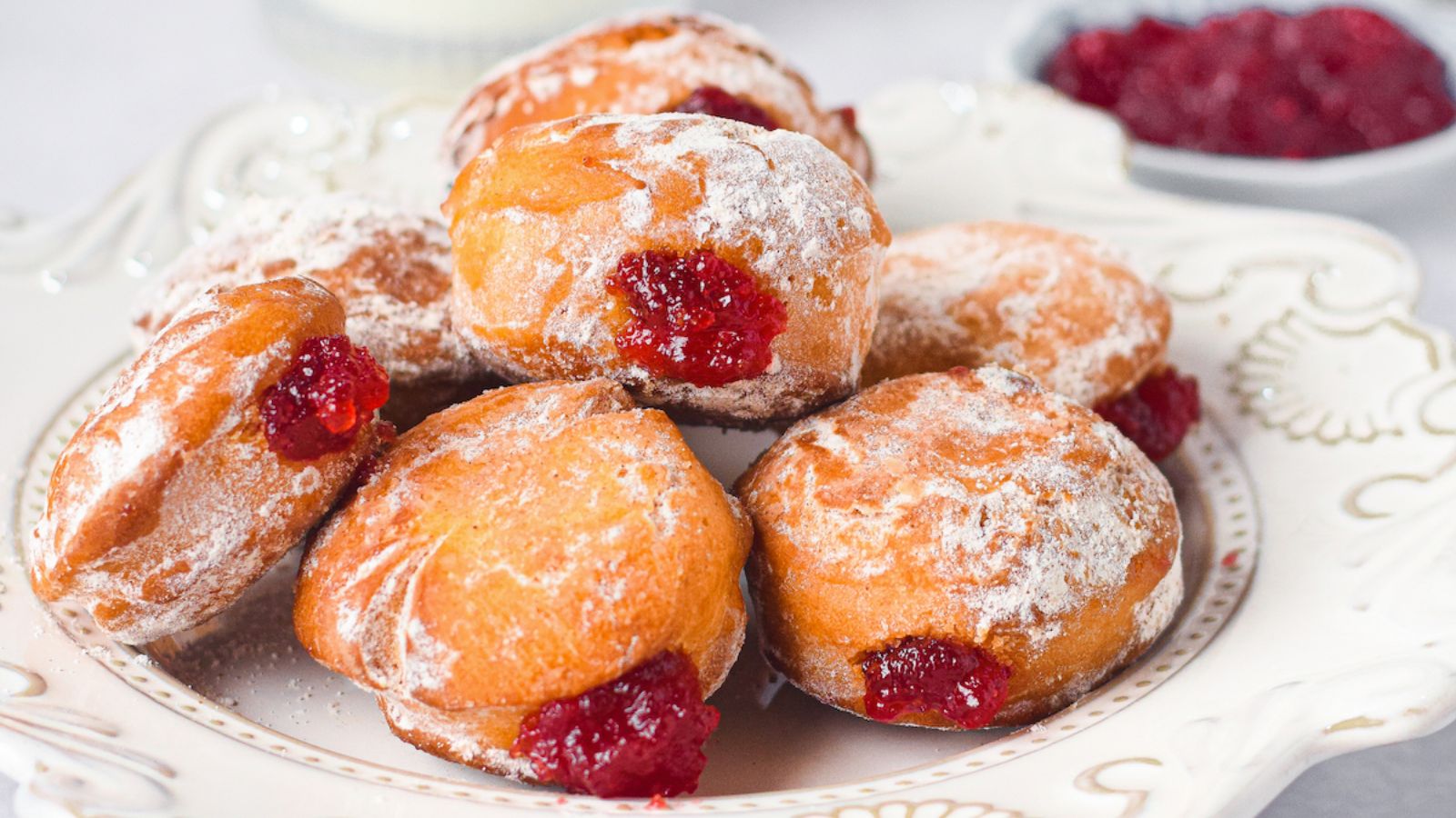 Donuts with jelly filling.