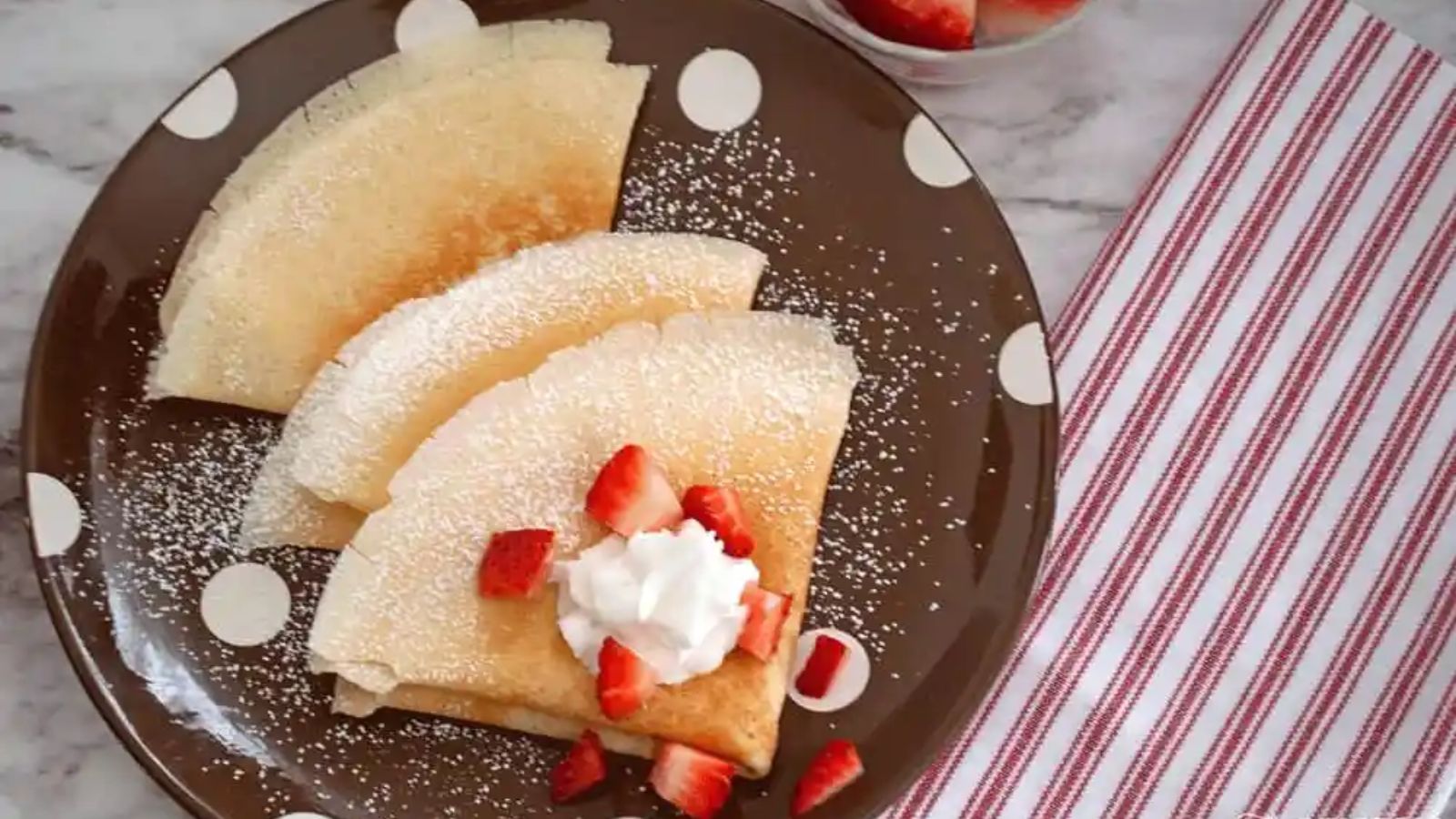 Crepes on a plate.