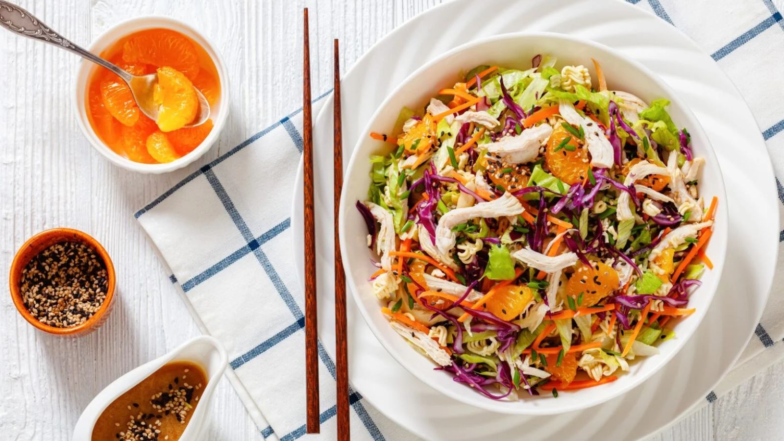 Chicken salad in a bowl.