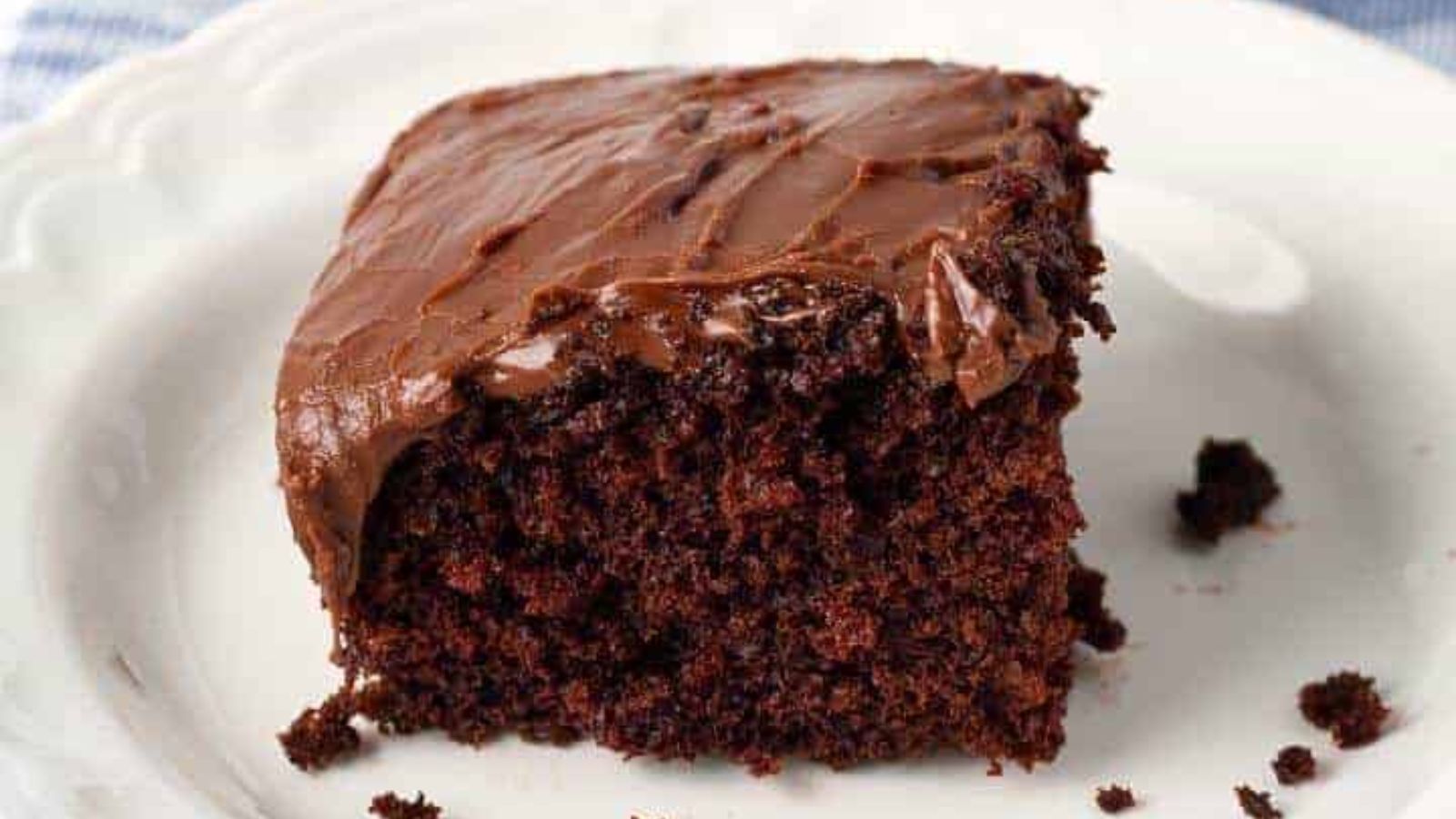 A slice of chocolate cake.