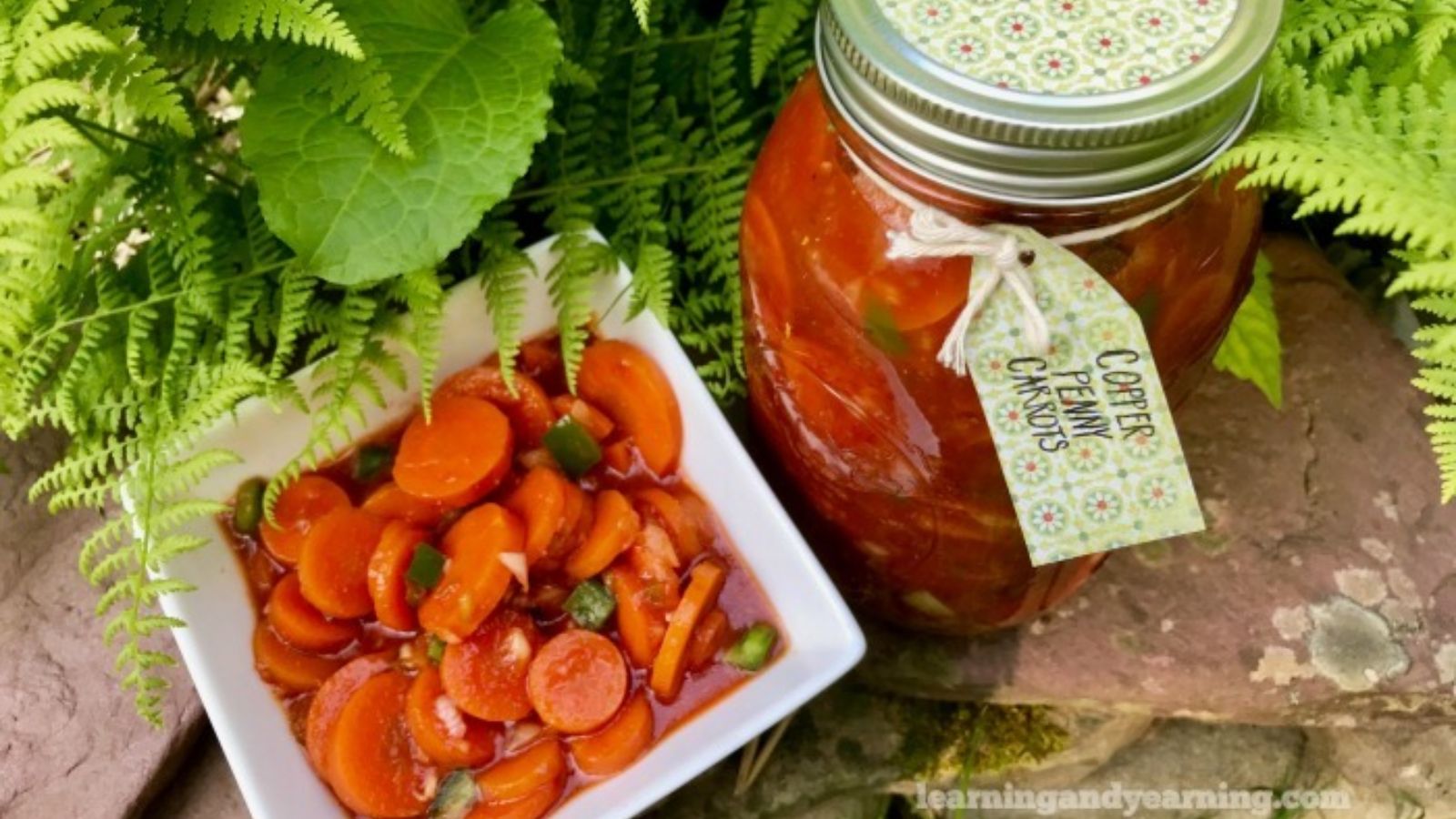 Carrots salad on a plate and in a jar.