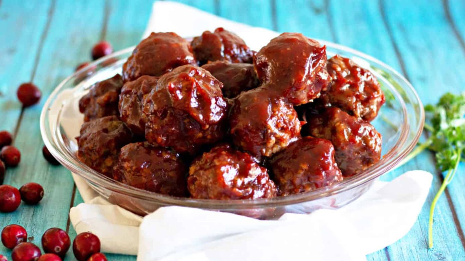 Meatballs on a plate.