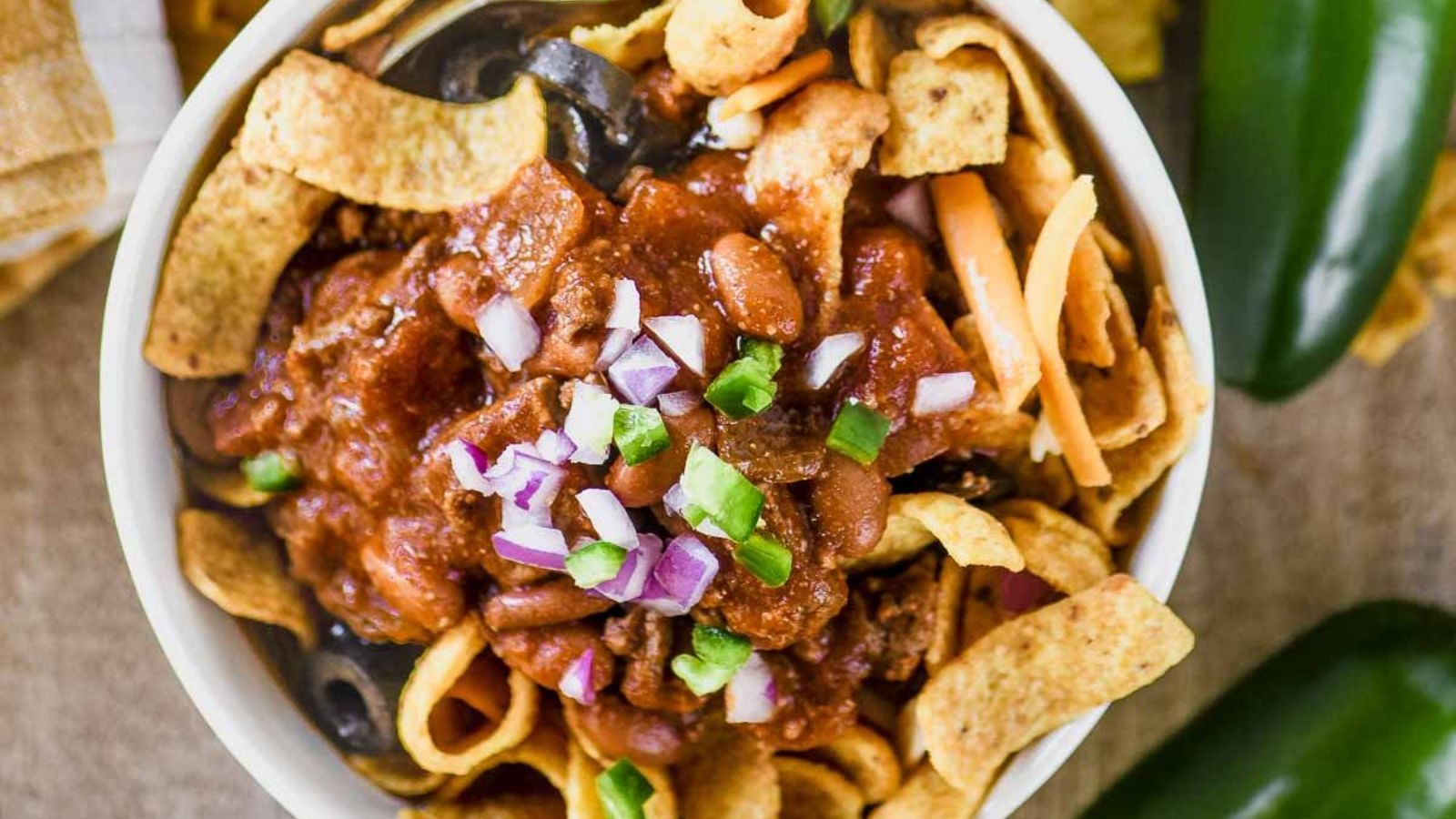 A bowl of frito pie.