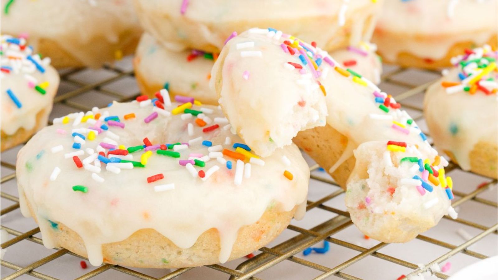Donut with sprinkles.