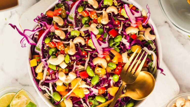 Thai salad with peanut sauce.