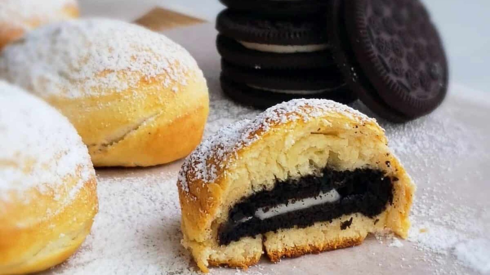 Fried oreos with crescent rolls.