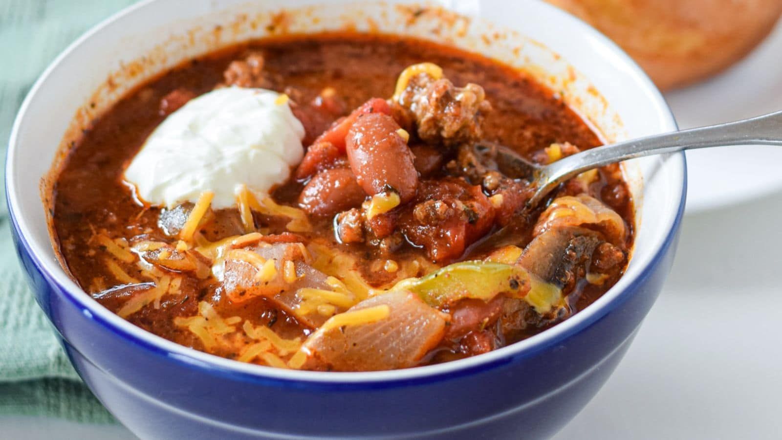 A bowl of ground beef chiki.