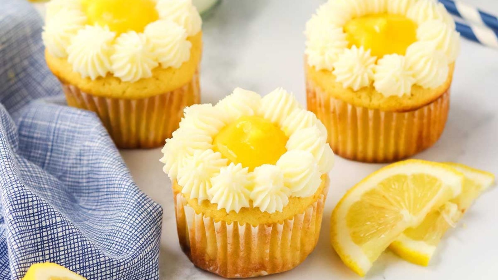 Cupcakes with frosting.