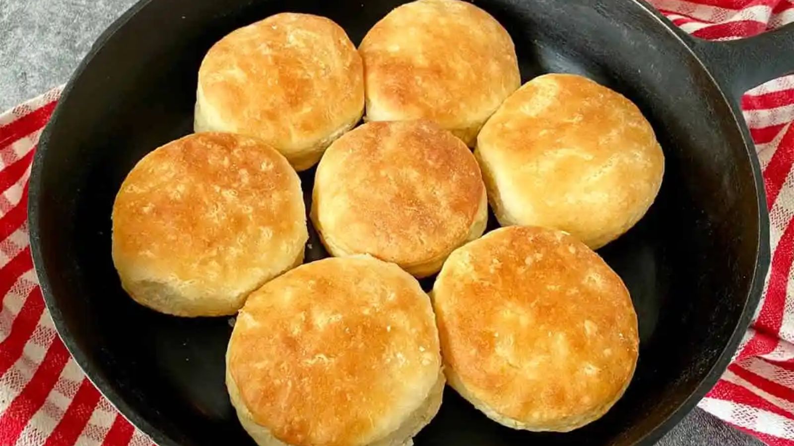 Bacon grease biscuits in a pan.