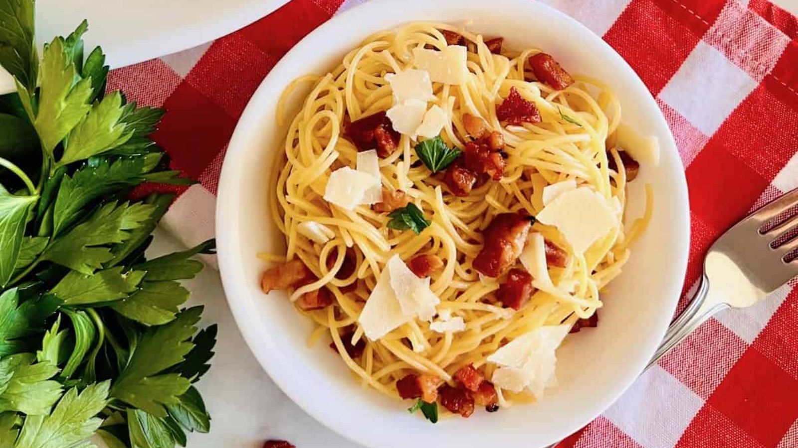 Pasta in a bowl.