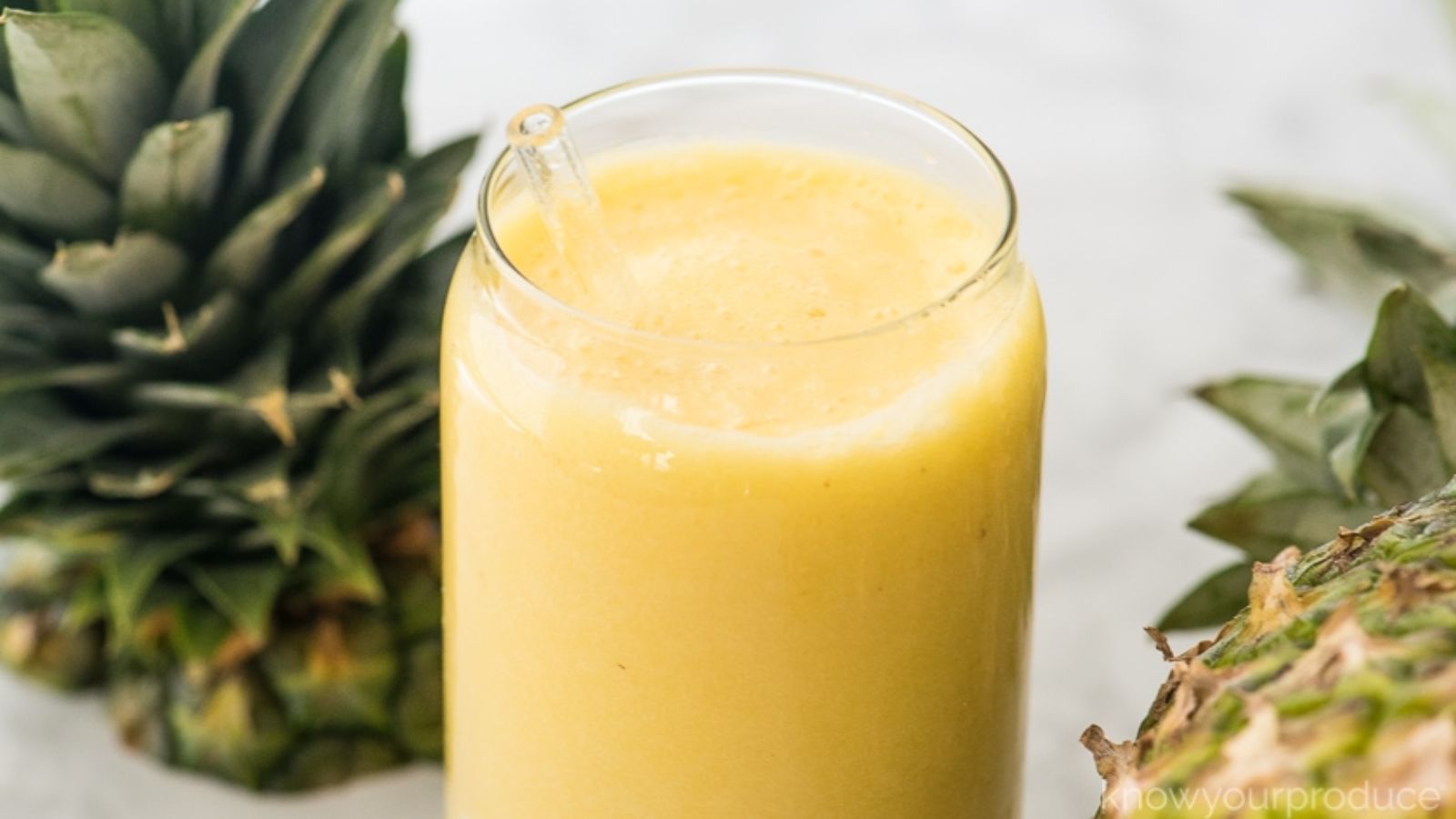 A glass of pineapple lemonade.