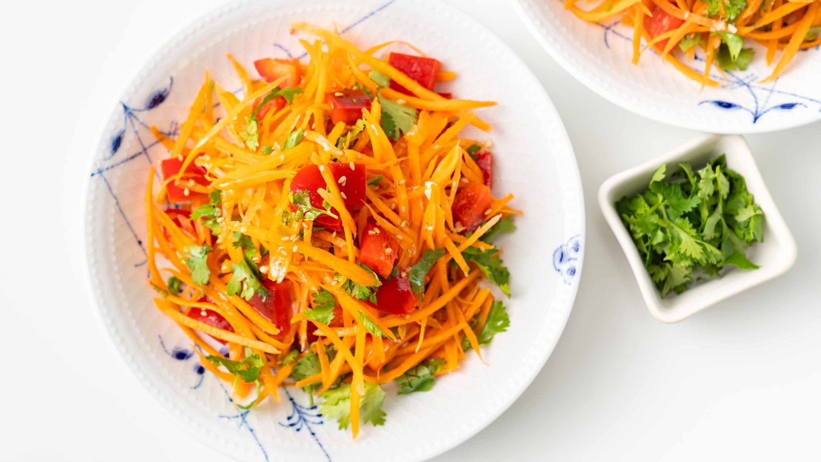 Carrot salad on a plate.