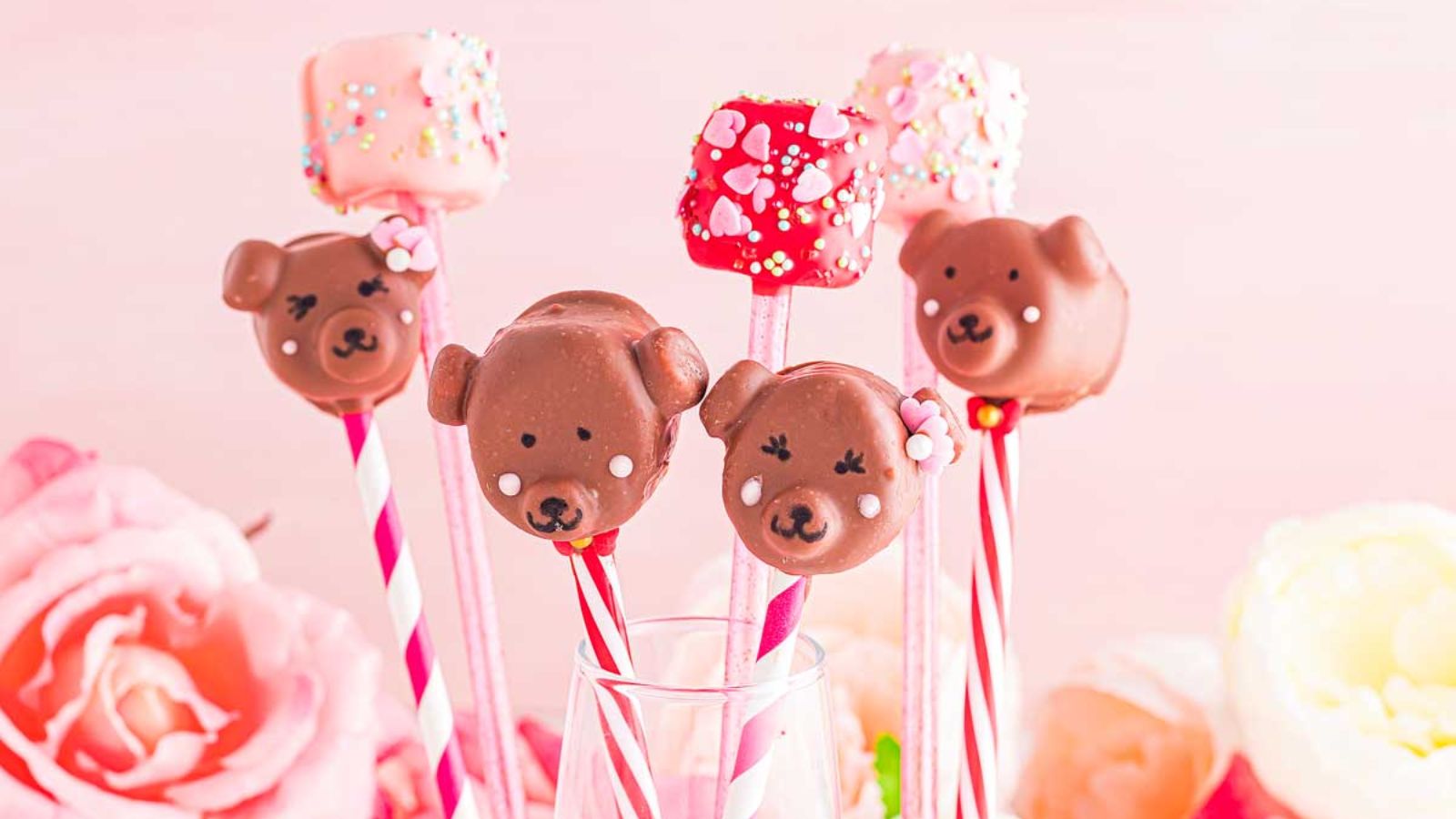 Marshmallow pops for Valentine's.