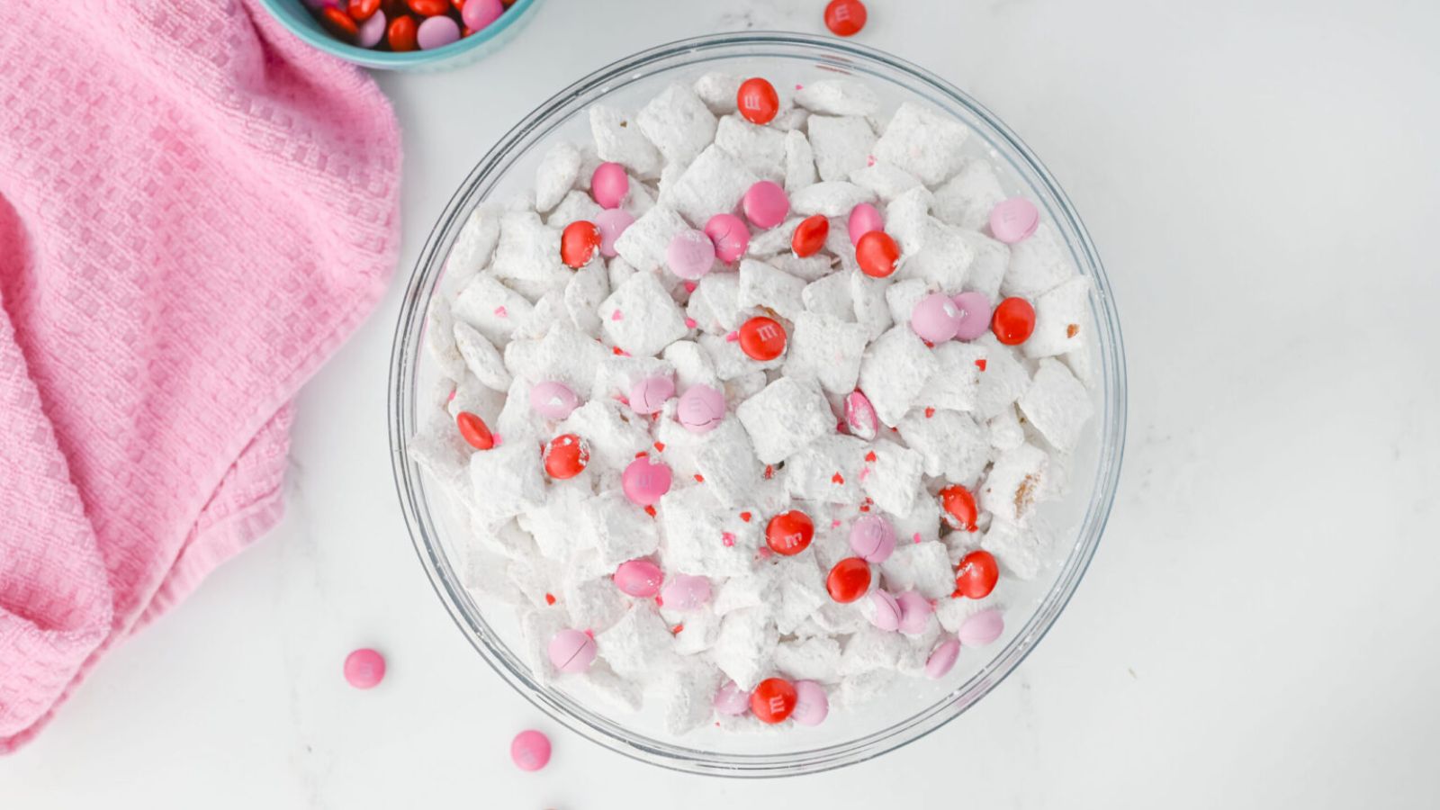 Puppy chow in a bowl.