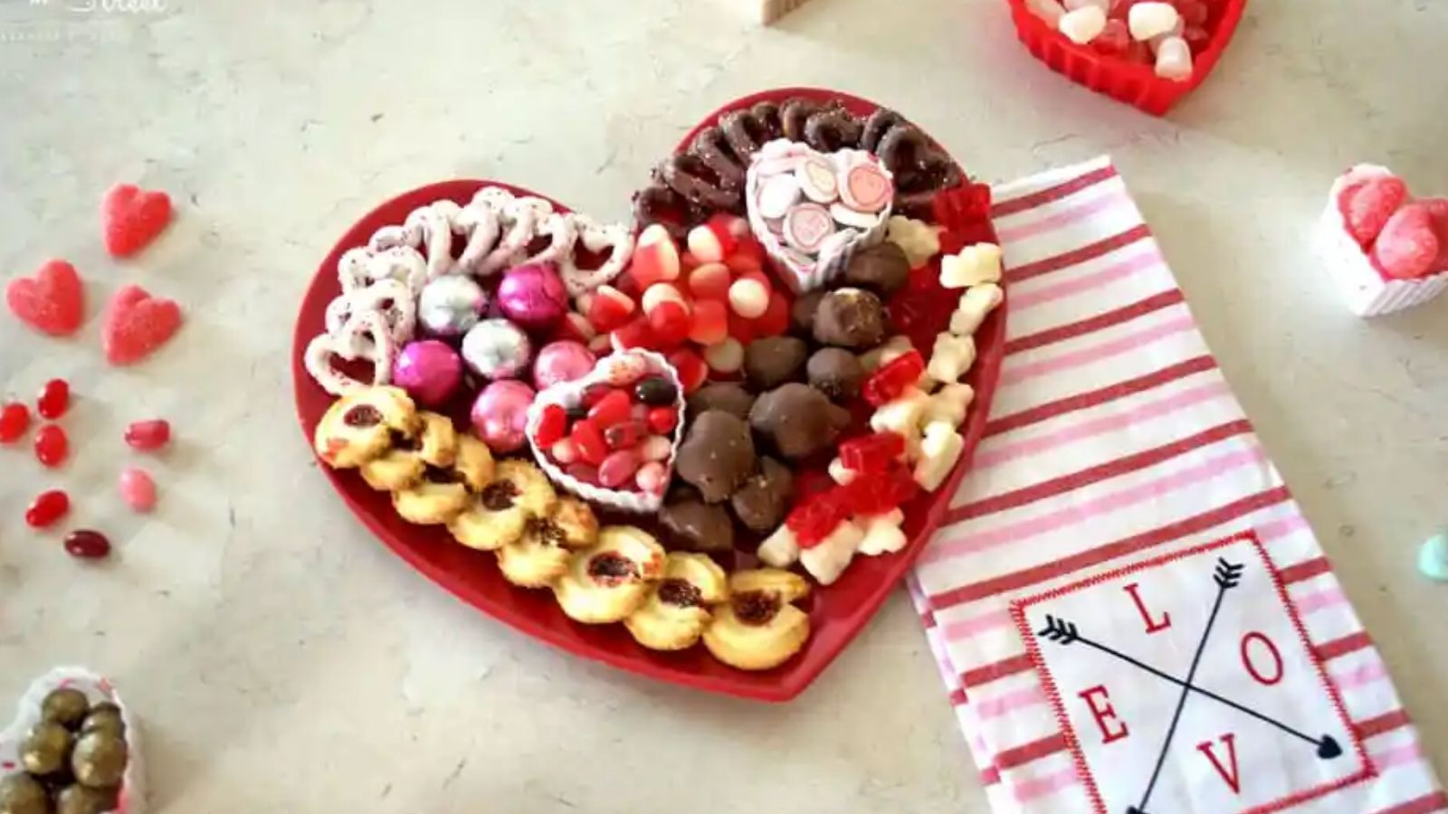 Heart shaped dessert plate.